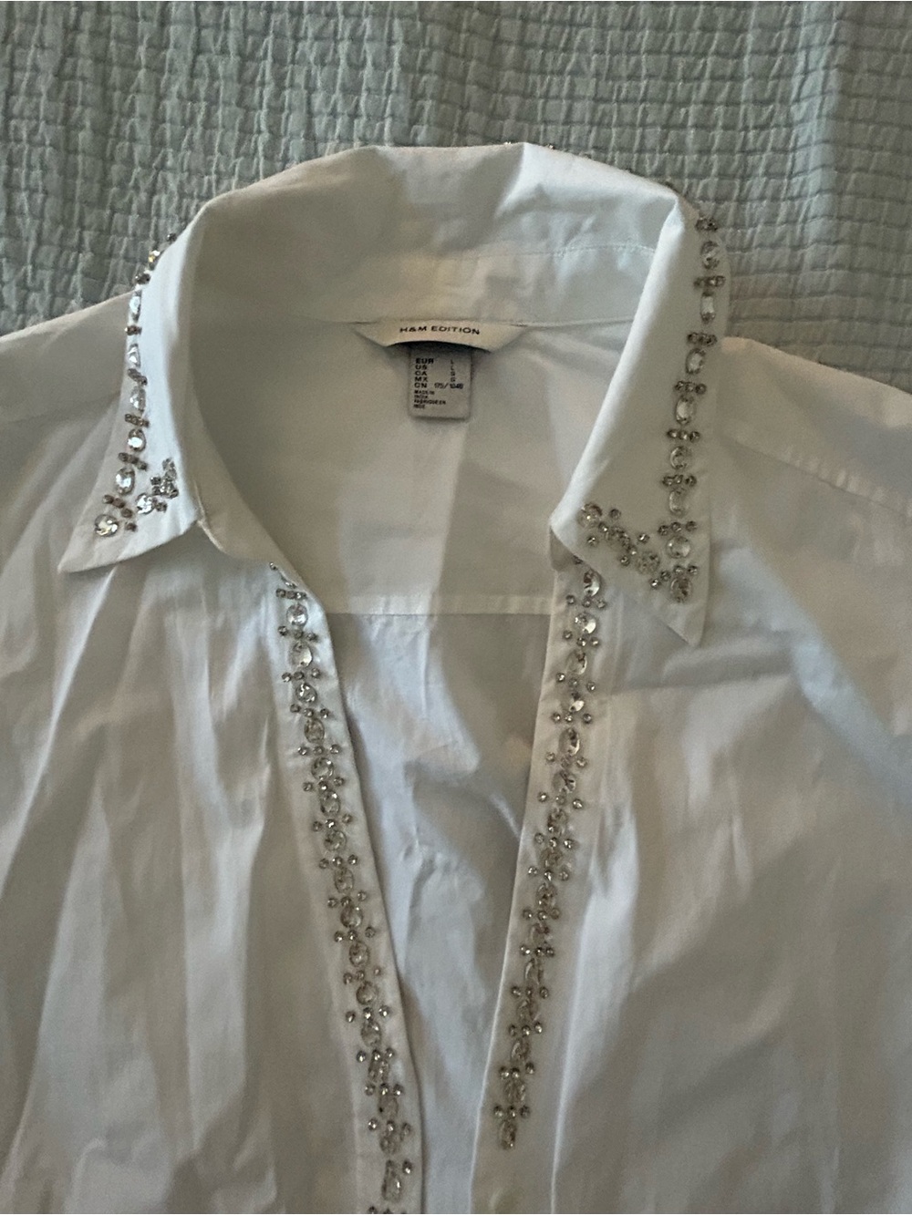 H&M Edition Rhinestone-Embellished Pullover Shirt - Picture 5 of 7